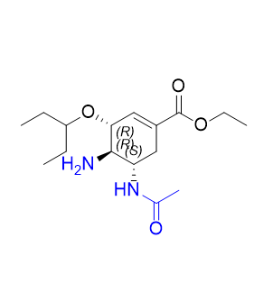 奥司他韦杂质G,ethyl (3R,4R,5S)-5-acetamido-4-amino-3-(pentan-3-yloxy)cyclohex-1-ene-1-carboxylate