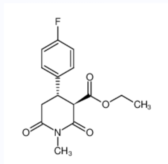 反式-3-乙氧基甲酰-4-(4-氟苯基)-N-甲基哌啶-2,6-二酮,(3R,4S)-Ethyl 4-(4-fluorophenyl)-1-methyl-2,6-dioxopiperidine-3-carboxylate