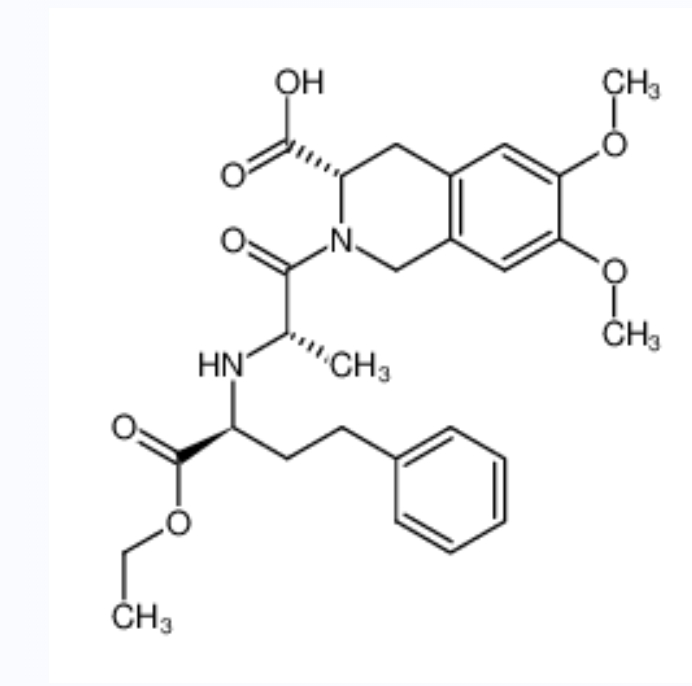 莫西卜里,(3S)-2-[(2S)-2-[[(2S)-1-ethoxy-1-oxo-4-phenylbutan-2-yl]amino]propanoyl]-6,7-dimethoxy-3,4-dihydro-1H-isoquinoline-3-carboxylic acid