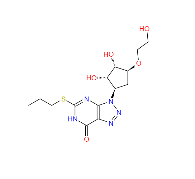 替格瑞洛羟基杂质,(1S,2S,3R,5S)-3-(7-hydroxy-5-(propylthio)-3H-[1,2,3]triazolo[4,5-d]pyriMidin-3-yl)-5-(2-hydroxyethoxy)cyclopentane-1,2-diol