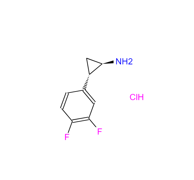 (1R,2S)-2-(3,4-二氟苯基)环丙胺盐酸盐,(1R,2S)-2-(3,4-difluorophenyl)cyclopropanaMine hydrochloride