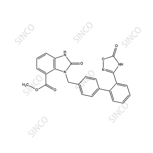阿齐沙坦杂质J,methyl 2-oxo-3-((2'-(5-oxo-4,5-dihydro-1,2,4-oxadiazol-3-yl)-[1,1'-biphenyl]-4-yl)methyl)-2,3-dihydro-1H-benzo[d]imidazole-4-carboxylate