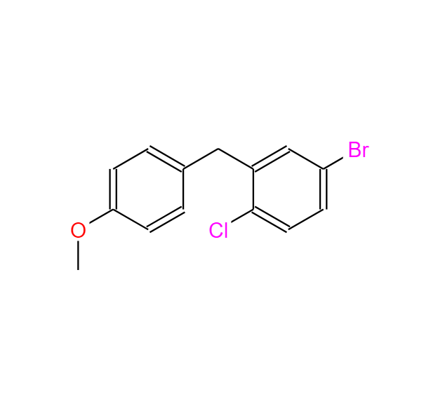 4-溴-1-氯-2-(4-甲氧基-苄基)-苯,4-Bromo-1-chloro-2-(4-methoxy-benzyl)-benzene
