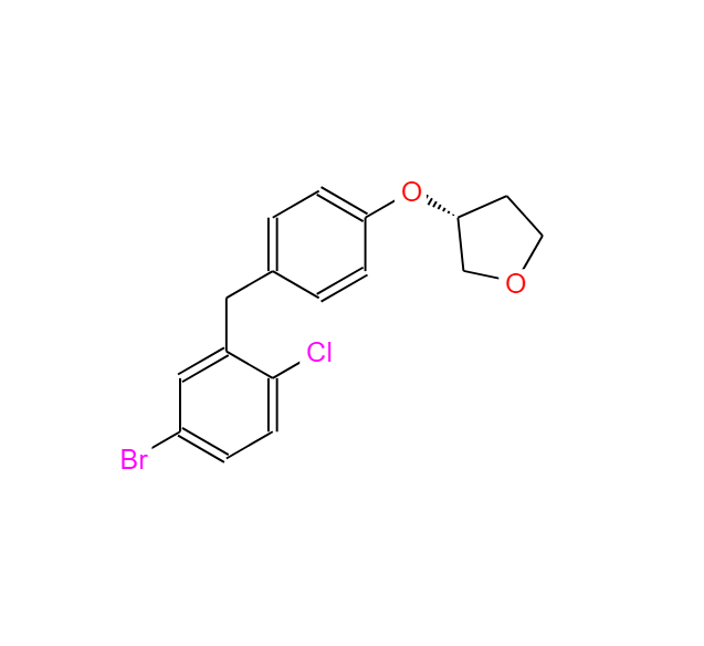 (R)-3-(4-(5溴-2-氯苄基)苯氧基)四氢呋喃,(R)-3-(4-(5-broMo-2-chlorobenzyl)phenoxy)tetrahydrofuran