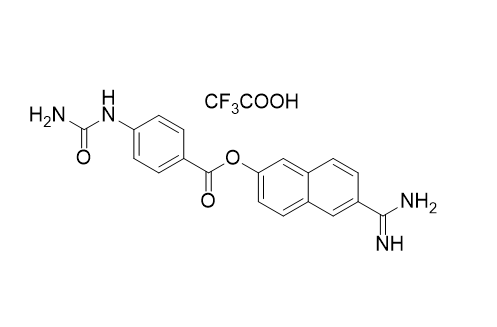 萘莫司他杂质15,6-carbamimidoylnaphthalen-2-yl 4-ureidobenzoate 2,2,2-trifluoroacetate