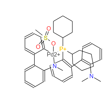 甲烷磺酸(2-二環(huán)己基膦基-N,N-二甲胺基-1,1'-聯(lián)苯基)(2'-甲胺基-1,1'-聯(lián)苯-2-基)鈀(II),Methanesulfonato(2-Dicyclohexylphosphino-2'-N,N-dimethylamino-1,1'biphenyl)(2'-methylamino-1,1'-biphenyl-2-yl)palladium(II)(Davephos PD G4)