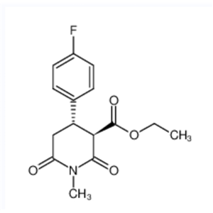 反式-3-乙氧基甲酰-4-(4-氟苯基)-N-甲基哌啶-2,6-二酮	