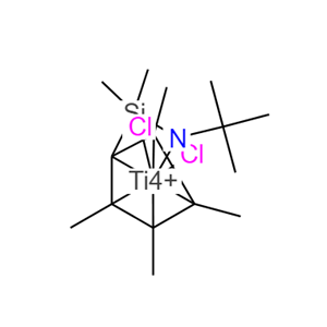 二氯[η(5):η(1)-N-二甲基(四甲基环戊二烯基)硅基(叔丁基)酰胺]钛,Dichloro[η(5):η(1)-N-dimethyl(tetramethylcyclopentadienyl)silyl(tert-butyl)amido]titanium