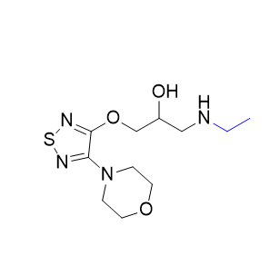 噻吗洛尔杂质09,(2RS)-1-(ethylamino)-3-[[4-(morpholin-4-yl)-1,2,5- thiadiazol-3-yl]oxy]propan-2-ol