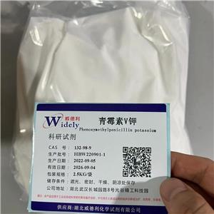青霉素V钾 99%纯度含量 132-98-9 化学试剂 实验效果 100G/1KG包装