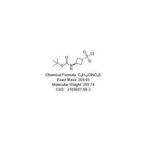 	tert-butyl N-[(1r,3r)-3-(chlorosulfonyl)cyclobutyl]carbamate