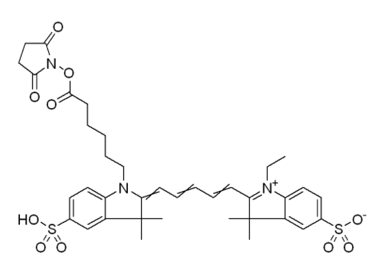 CY5-NHS酯(水溶性),CY5 NHS ESTER,Cy5-SE;Sulfo-Cyanine5 NHS ester