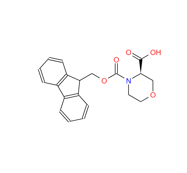 (3R)-3,4-吗啉二羧酸 4-(9H-芴-9-甲基)酯,4-FMOC-3(R)-MORPHOLINECARBOXYLIC ACID