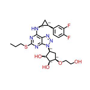 （1R，2R，3S，5R）-3-（7-（（（（1S，2R）-2-（3,4-二氟苯基）环丙基）氨基）-5-（丙硫基）-3H- [1,2， 3]三唑并[4,5-d]嘧啶-3-基）-5-（2-羟基乙氧基）环2096989-55-6