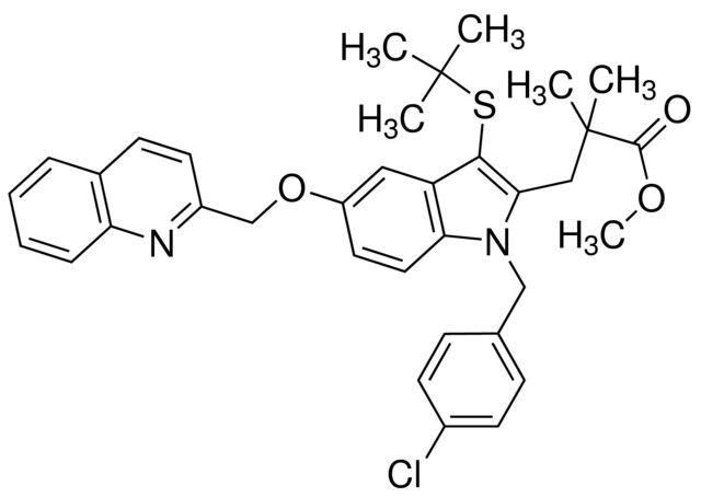 Methyl 3-(3-(<I>tert</I>-butylthio)-1-(4-chlorobenzyl)-5-(quinolin-2-ylmethoxy)-1<I>H</I>-indol-2-yl)-2,2-dimethylpropanoate