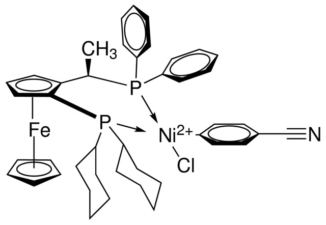 Chloro(4-cyanophenyl)[(<I>R</I>)-1-[(<I>S</I>)-2-(dicyclohexylphosphino)ferrocenyl]ethyldiphenylphosphine]nickel(II)