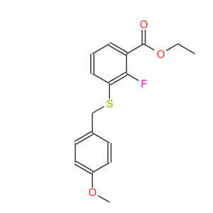 2-氟-3-((对甲氧基苄基)硫基)苯甲酸乙酯,ethyl 2-fluoro-3-((4-methoxybenzyl)thio)benzoate
