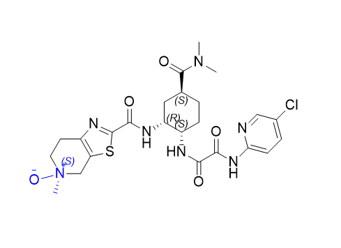 依度沙班杂质35,(S)-2-(((1R,2S,5S)-2-(2-((5-chloropyridin-2-yl)amino)-2-oxoacetamido)-5-(dimethylcarbamoyl)cyclohexyl)carbamoyl)-5-methyl-4,5,6,7-tetrahydrothiazolo[5,4-c]pyridine 5-oxide