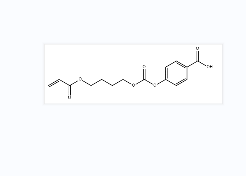 4-[[[4-[(1-氧代-2-丙烯-1-基)氧基]丁氧基]羰基]氧基]苯甲酸,4-({[4-(acryloyloxy)butoxy]carbonyl}oxy)benzoic acid