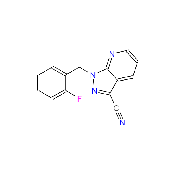 1-(2-氟苄基)-1H-吡唑并[3,4-B]吡啶-3-甲腈,1-(2-fluorobenzyl)-1H-pyrazolo[3,4-b]pyridine-3-carbonitrile