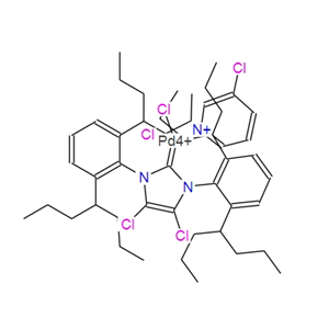 (SP-4-1)-[1,3-双[2,6-双(1-丙基丁基)苯基]-4,5-二氯-1,3-二氢-2H-咪唑-2-基亚基]二氯(3-氯吡啶-ΚN)钯,Palladium, [1,3-bis[2,6-bis(1-propylbutyl)phenyl]-4,5-dichloro-1,3-dihydro-2H-imidazol-2-ylidene]dichloro(3-chloropyridine-κN)-, (SP-4-1)-