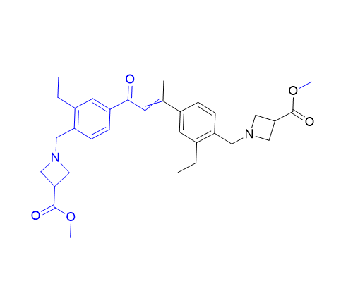 西尼莫德雜質(zhì)01,dimethyl 1,1'-(((1-oxobut-2-ene-1,3-diyl)bis(2-ethyl-4,1-phenylene))bis(methylene))bis(azetidine-3-carboxylate)