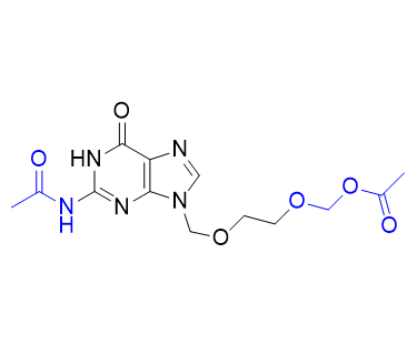 阿昔洛韦杂质11,(2-((2-acetamido-6-oxo-1H-purin-9(6H)-yl)methoxy)ethoxy)methyl acetate