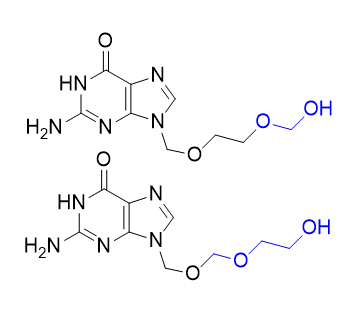 阿昔洛韋雜質(zhì)14,mixture of 2-amino-9-[[2-(hydroxymethoxy) ethoxy]methyl]-1,9-dihydro-6H-purin-6-one and 2-amino-9-[[2-(hydroxyethoxy)methoxy]methyl]-1,9- dihydro-6H-purin-6-one,