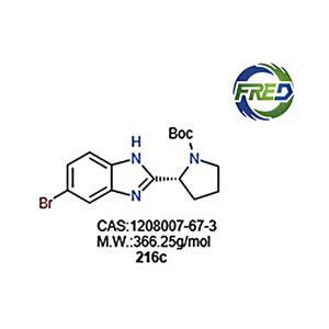 (S)-2-(6-溴-1H-苯并咪唑-2-基)吡咯烷-1-羧酸叔丁酯 1208007-67-3