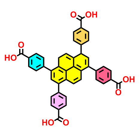 1,3,6,8-四(4-羧基苯)芘,,4',4'',4'''-(1,9-dihydropyrene-1,3,6,8-tetrayl)tetrabenzoic acid