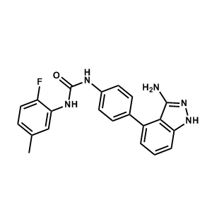 1-(4-(3-氨基-1H-吲唑-4-基)苯基)-3-(2-氟-5-甲基苯基)脲,1-(4-(3-Amino-1H-indazol-4-yl)phenyl)-3-(2-fluoro-5-methylphenyl)urea