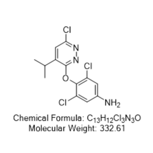 3,5-二氯-4-(6-氯-4-异丙基哒嗪基-3-基)氧苯胺,3,5-dichloro-4-((6-chloro-4-isopropylpyridazin-3-yl)oxy)aniline