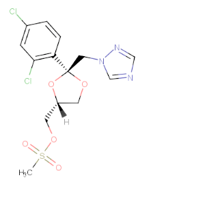 cis-甲磺酸-[2-(2,4-二氯苯基)-2-(1H-1,2,4-三唑-1-基甲基)-1,3- 二氧戊环-4-基]甲酯,cis-2-(2,4-Dichlorophenyl)-2-(1H-1,2,4-triazol-1-ylmethyl)- 1,3-dioxolan-4-ylmethyl methanesulphonate