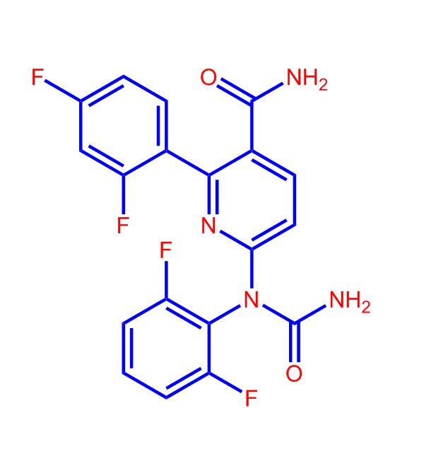 6-[(氨基羰基)(2,6-二氟苯基)氨基]-2-(2,4-二氟苯基)-3-吡啶甲酰胺,VX-702