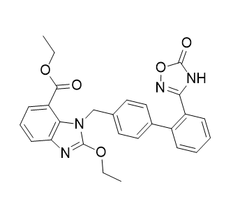 阿齐沙坦杂质V,ethyl 2-ethoxy-1-((2'-(5-oxo-4,5-dihydro-1,2,4-oxadiazol-3-yl)-[1,1'-biphenyl]-4-yl)methyl)-1H-benzo[d]imidazole-7-carboxylate
