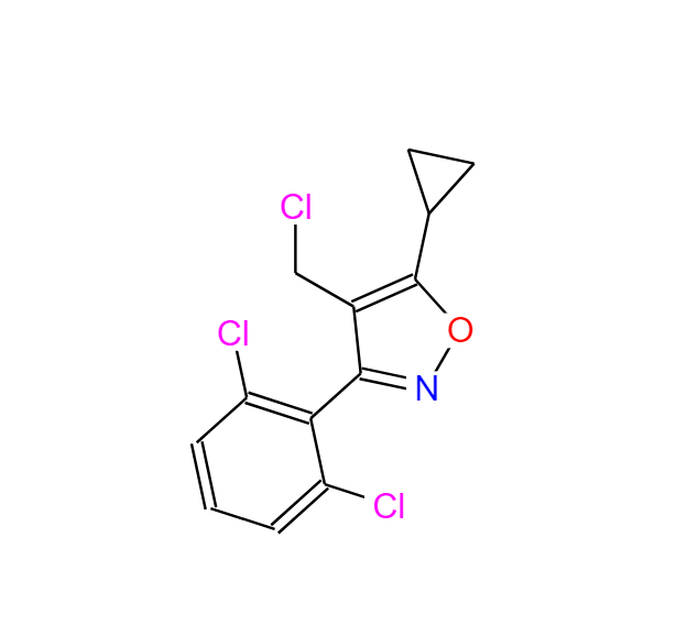 4-(氯甲基)-5-环丙基-3-(2,6-二氯苯基)-1,2-噁唑,4-(chloromethyl)-5-cyclopropyl-3-(2,6-dichlorophenyl)-1,2-oxazole