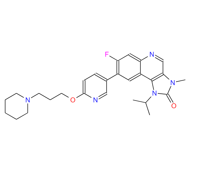 7-氟-1-异丙基-3-甲基-8-(6-(3-(哌啶-1-基)丙氧基)吡啶-3-基)-1H-咪唑并[4,5-C]喹啉-2(3H)-酮,AZD-1390