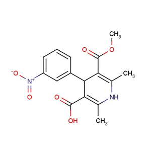 2,6-二甲基-5-甲氧基羰基-4-(3-硝基苯)-1,4-二氢吡啶-3-甲酸,1,4-dihydro-5-methoxycarbonyl-2,6-dimethyl-4- (3-nitrophenyl)pyridine-3-carboxylic acid