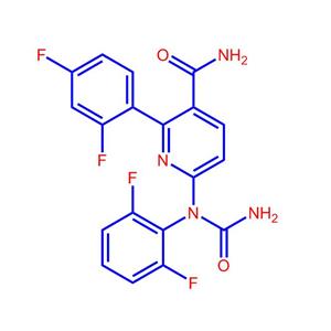 6-[(氨基羰基)(2,6-二氟苯基)氨基]-2-(2,4-二氟苯基)-3-吡啶甲酰胺,VX-702
