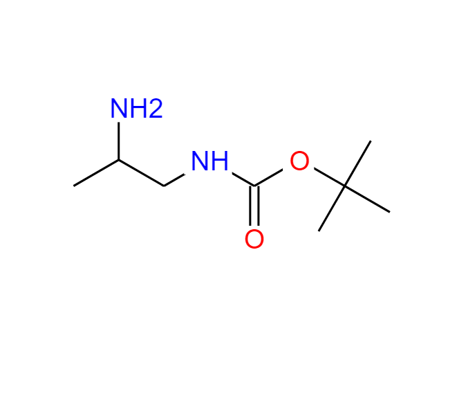 (2-氨基丙基)氨基甲酸叔丁酯,Carbamic acid, (2-aminopropyl)-, 1,1-dimethylethyl ester (9CI)