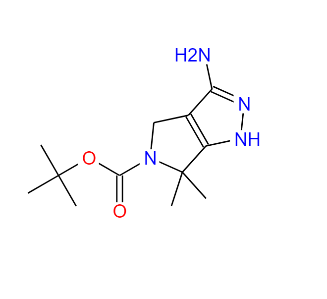 3-氨基-6,6-二甲基吡咯并[3,4-C]吡唑-5(1H,4H,6H)-甲酸叔丁酯,TERT-BUTYL 3-AMINO-6,6-DIMETHYL-4,6-DIHYDROPYRROLO[3,4-C]PYRAZOLE-5(1H)-CARBOXYLATE