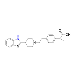 比拉斯汀杂质06,2-(4-(2-(4-(1H-benzo[d]imidazol-2-yl)piperidin-1-yl)ethyl)phenyl)-2-methylpropanoic acid
