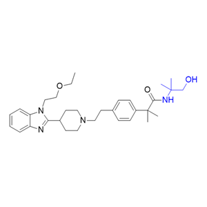 比拉斯汀雜質(zhì)07,2-(4-(2-(4-(1-(2-ethoxyethyl)-1H-benzo[d]imidazol-2-yl)piperidin-1-yl)ethyl)phenyl)-N-(1-hydroxy-2-methylpropan-2-yl)-2-methylpropanamide