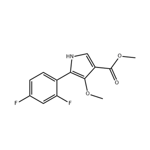 5-(2,4-二氟苯基)-4-甲氧基-1H-吡咯-3-羧酸甲酯;4-甲氧基-5-(2,4-二氟苯基)吡咯-3-甲酸甲酯;非苏拉赞杂质1,methyl 5-(2,4-difluorophenyl)-4-methoxy-1H-pyrrole-3-carboxylate