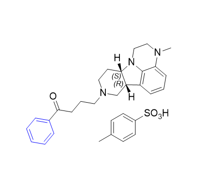 卢美哌隆杂质01,4-((6bR,10aS)-3-methyl-2,3,6b,9,10,10a-hexahydro-1H-pyrido[3',4':4,5]pyrrolo[1,2,3-de]quinoxalin-8(7H)-yl)-1-phenylbutan-1-one tosylate