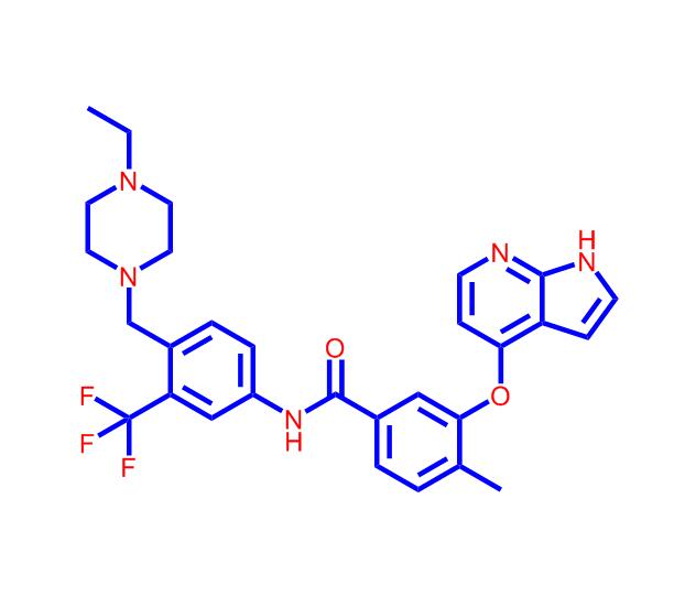 N-[4-[(4-乙基-1-哌嗪基)甲基]-3-(三氟甲基)苯基]-4-甲基-3-(1H-吡咯并[2,3-B]吡啶-4-基氧基)苯甲酰胺,NG25