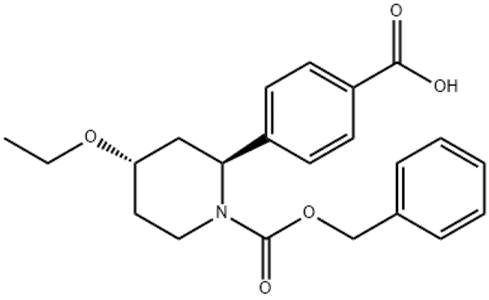 （2S，4S）-2-（4-羧基苯基）-4-乙氧基-1-芐基-1-哌啶甲酸酯,1-Piperidinecarboxylic acid, 2-(4-carboxyphenyl)-4-ethoxy-, 1-(phenylmethyl) ester, (2S,4S)-