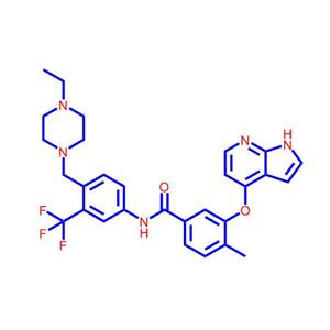 N-[4-[(4-乙基-1-哌嗪基)甲基]-3-(三氟甲基)苯基]-4-甲基-3-(1H-吡咯并[2,3-B]吡啶-4-基氧基)苯甲酰胺,NG25