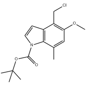 4-(氯甲基)-5-甲氧基-7-甲基-1H-吲哚-1-甲酸叔丁酯