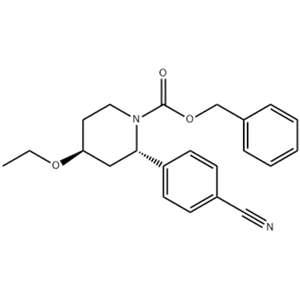 （2S，4S）-2-（4-氰基苯基）-4-乙氧基-1-哌啶甲酸芐酯,1-Piperidinecarboxylic acid, 2-(4-cyanophenyl)-4-ethoxy-, phenylmethyl ester, (2S,4S)-